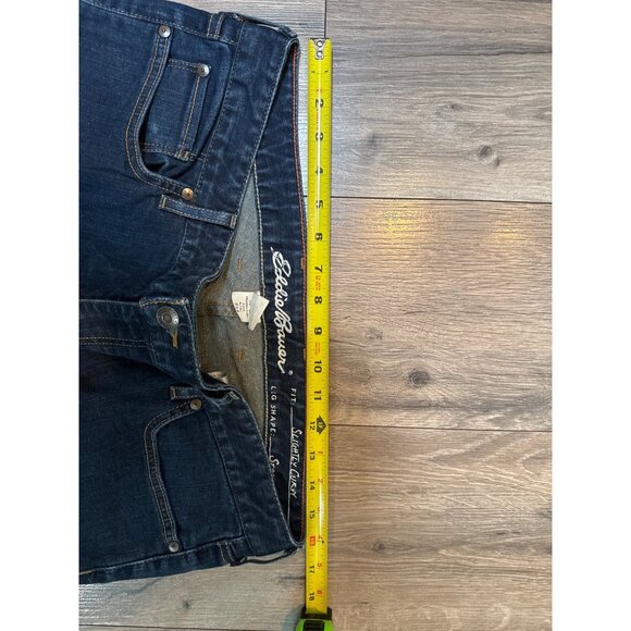 Eddie Bauer Slightly Curvy Straight Leg Jeans P14 Dark Denim - Picture 6 of 10